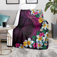 Hawaiian Plumeria-Polynesian Art Tattoo Plum Pink Color Blanket LT03 - Polynesian Pride