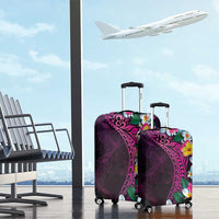 Hawaiian Plumeria-Polynesian Art Tattoo Plum Pink Color Luggage Cover