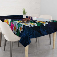 Hawaiian Plumeria-Polynesian Art Tattoo Frosted Blue Violet Color Tablecloth LT03 - Polynesian Pride