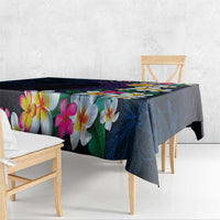 Hawaiian Plumeria-Polynesian Art Tattoo Frosted Blue Violet Color Tablecloth LT03 - Polynesian Pride