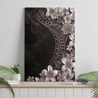 Hawaiian Plumeria-Polynesian Art Tattoo Grayscale Color Canvas Wall Art LT03 - Polynesian Pride