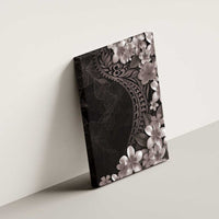 Hawaiian Plumeria-Polynesian Art Tattoo Grayscale Color Canvas Wall Art LT03 - Polynesian Pride