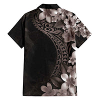 Hawaiian Plumeria-Polynesian Art Tattoo Grayscale Color Hawaiian Shirt