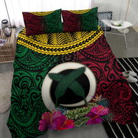 Vanuatu 44th Anniversary Independence Day Bedding Set Boars Tusk and Namele Plant LT03 - Polynesian Pride