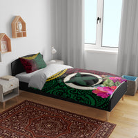 Vanuatu 44th Anniversary Independence Day Bedding Set Boars Tusk and Namele Plant LT03 - Polynesian Pride