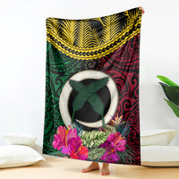 Vanuatu 44th Anniversary Independence Day Blanket Boars Tusk and Namele Plant LT03 - Polynesian Pride
