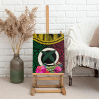 Vanuatu 44th Anniversary Independence Day Canvas Wall Art Boars Tusk and Namele Plant LT03 - Polynesian Pride