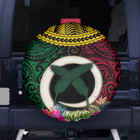 Vanuatu 44th Anniversary Independence Day Spare Tire Cover Boars Tusk and Namele Plant LT03 - Polynesian Pride