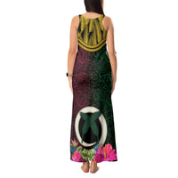 Vanuatu 44th Anniversary Independence Day Tank Maxi Dress Boars Tusk and Namele Plant LT03 - Polynesian Pride