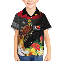 Papua New Guinea Independence Day Hawaiian Shirt PNG Flag and Bird-of-Paradise LT03 - Polynesian Pride