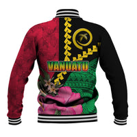 Vanuatu Flag Hibiscus Polynesian Pattern Baseball Jacket LT03 - Polynesian Pride
