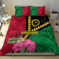 Vanuatu Flag Hibiscus Polynesian Pattern Bedding Set LT03 - Polynesian Pride