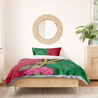 Vanuatu Flag Hibiscus Polynesian Pattern Bedding Set LT03 - Polynesian Pride