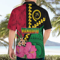 Vanuatu Flag Hibiscus Polynesian Pattern Hawaiian Shirt LT03 - Polynesian Pride