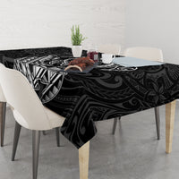 Hawaii Monk Seal and Dolphin Tablecloth Polynesian Kakau Pattern Black White Color LT03 - Polynesian Pride