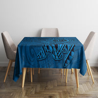 Hawaii Monk Seal and Dolphin Tablecloth Polynesian Kakau Pattern Blue LT03 - Polynesian Pride