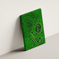 Hawaii Monk Seal and Dolphin Canvas Wall Art Polynesian Kakau Pattern Green LT03 - Polynesian Pride