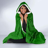 Hawaii Monk Seal and Dolphin Hooded Blanket Polynesian Kakau Pattern Green LT03 - Polynesian Pride