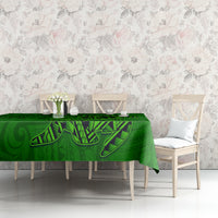 Hawaii Monk Seal and Dolphin Tablecloth Polynesian Kakau Pattern Green LT03 - Polynesian Pride