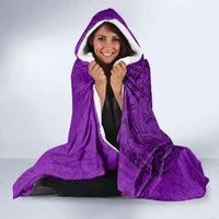 Hawaii Monk Seal and Dolphin Hooded Blanket Polynesian Kakau Pattern Purple LT03 - Polynesian Pride