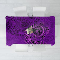 Hawaii Monk Seal and Dolphin Tablecloth Polynesian Kakau Pattern Purple LT03 Purple - Polynesian Pride