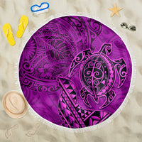Hawaii Monk Seal and Dolphin Beach Blanket Polynesian Kakau Pattern Pink LT03 One Size 150cm Pink - Polynesian Pride