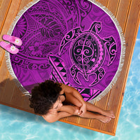 Hawaii Monk Seal and Dolphin Beach Blanket Polynesian Kakau Pattern Pink LT03 - Polynesian Pride