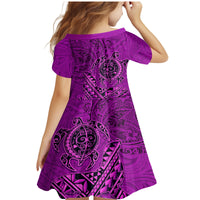 Hawaii Monk Seal and Dolphin Family Matching Mermaid Dress and Hawaiian Shirt Polynesian Kakau Pattern Pink