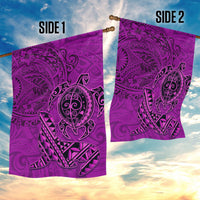 Hawaii Monk Seal and Dolphin Garden Flag Polynesian Kakau Pattern Pink LT03 - Polynesian Pride