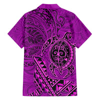 Hawaii Monk Seal and Dolphin Hawaiian Shirt Polynesian Kakau Pattern Pink LT03 - Polynesian Pride