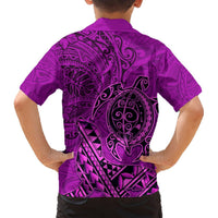 Hawaii Monk Seal and Dolphin Hawaiian Shirt Polynesian Kakau Pattern Pink LT03 - Polynesian Pride