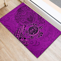 Hawaii Monk Seal and Dolphin Rubber Doormat Polynesian Kakau Pattern Pink LT03 - Polynesian Pride