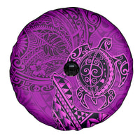 Hawaii Monk Seal and Dolphin Spare Tire Cover Polynesian Kakau Pattern Pink LT03 - Polynesian Pride