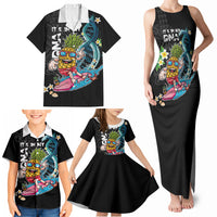 Hawaii Pineapple Surfing Family Matching Tank Maxi Dress and Hawaiian Shirt It's in My DNA - Kakau and Polynesian Pattern LT03 - Polynesian Pride