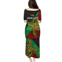 Custom Papua New Guinea East New Britain Province Puletasi PNG Birds Of Paradise Polynesian Arty Style LT03 - Polynesian Pride
