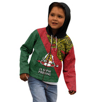 Papua New Guinea East Sepik Province Kid Hoodie PNG Birds Of Paradise Polynesian Arty Style LT03 - Polynesian Pride