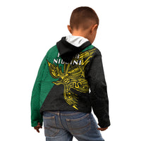Papua New Guinea Enga Province Kid Hoodie PNG Birds Of Paradise Polynesian Arty Style LT03 - Polynesian Pride