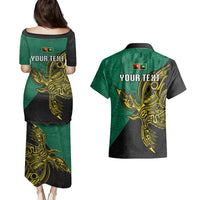 Custom Papua New Guinea Enga Province Couples Matching Puletasi Dress and Hawaiian Shirt PNG Birds Of Paradise Polynesian Arty Style LT03 - Polynesian Pride
