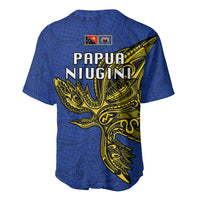 Papua New Guinea Gulf Province Baseball Jersey PNG Birds Of Paradise Polynesian Arty Style LT03 - Polynesian Pride