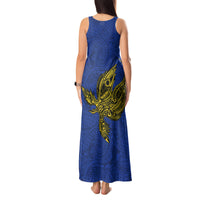 Papua New Guinea Gulf Province Tank Maxi Dress PNG Birds Of Paradise Polynesian Arty Style LT03 - Polynesian Pride