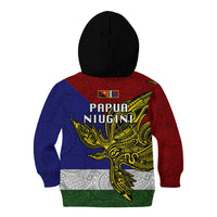 Papua New Guinea Milne Bay Province Kid Hoodie PNG Birds Of Paradise Polynesian Arty Style LT03 - Polynesian Pride