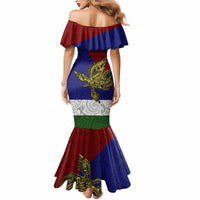 Custom Papua New Guinea Milne Bay Province Mermaid Dress PNG Birds Of Paradise Polynesian Arty Style LT03 - Polynesian Pride