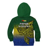 Papua New Guinea Morobe Province Kid Hoodie PNG Birds Of Paradise Polynesian Arty Style LT03 - Polynesian Pride