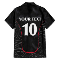 Custom New Zealand Rugby Family Matching Off Shoulder Short Dress and Hawaiian Shirt Maori All Black Championship 2024 and Silver Fern