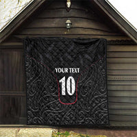Custom New Zealand Rugby Quilt Maori All Black Championship 2024 and Silver Fern