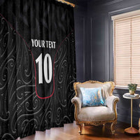 Custom New Zealand Rugby Window Curtain Maori All Black Championship 2024 and Silver Fern LT03 - Polynesian Pride