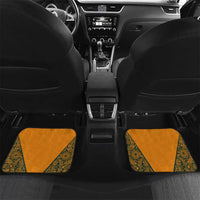Custom Australia Rugby Championship 2024 Car Mats Aboriginal Art Tattoo Pattern LT03 Set 2pcs - Back Yellow - Polynesian Pride