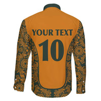 Custom Australia Rugby Championship 2024 Family Matching Mermaid Dress and Hawaiian Shirt Aboriginal Art Tattoo Pattern