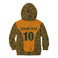 Custom Australia Rugby Championship 2024 Kid Hoodie Aboriginal Art Tattoo Pattern