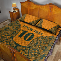 Custom Australia Rugby Championship 2024 Quilt Bed Set Aboriginal Art Tattoo Pattern LT03 - Polynesian Pride